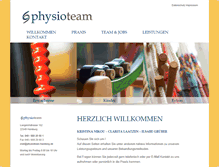 Tablet Screenshot of physioteam-hamburg.de